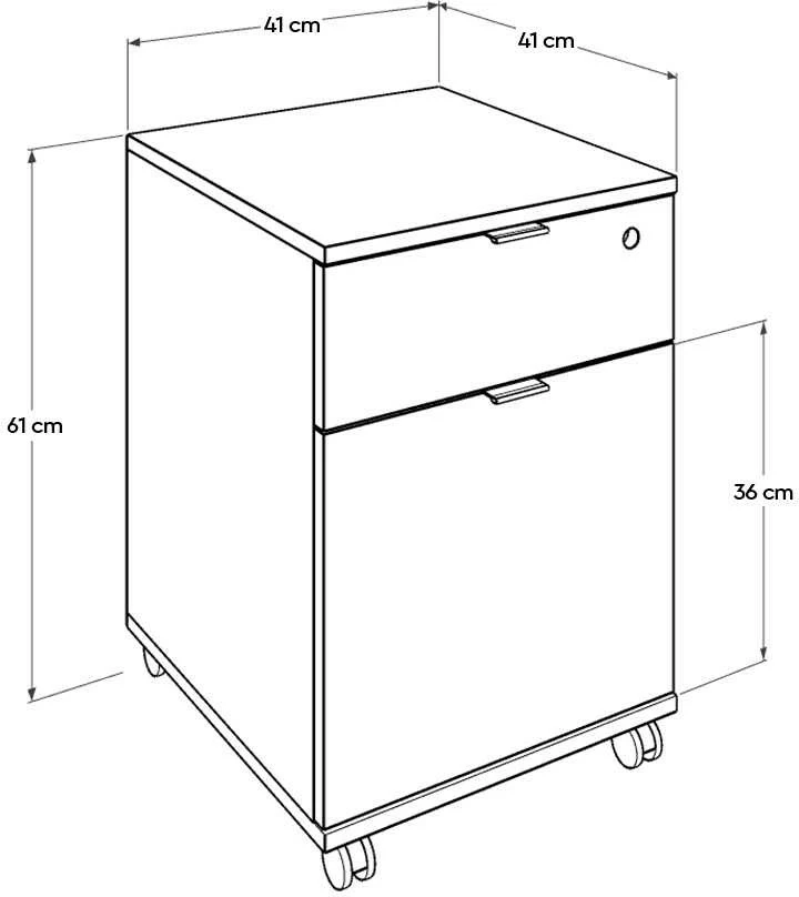 Dollap multifunksional Hanah Home, Rkm-311-Ax-1, antracit dhe lis, 41x61x41cm