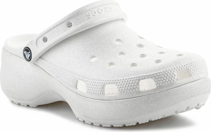 Atlete platformë femra Crocs Classic Platform Glitter Clog 207241-0WV, chalk
