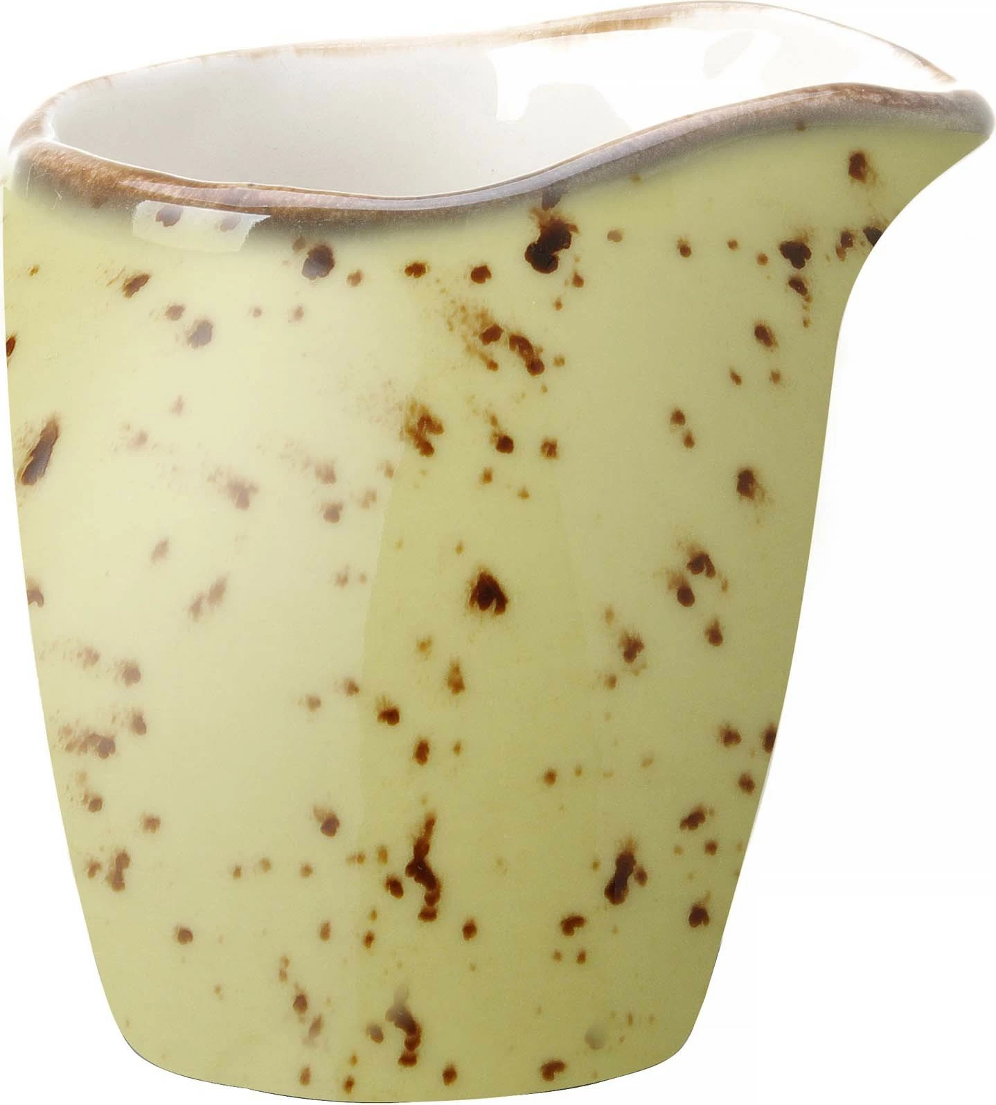 Kanarçe qumështi Fine Dine 85 ml porcelan i vitrikuar, e gjelbër, set 6 copë