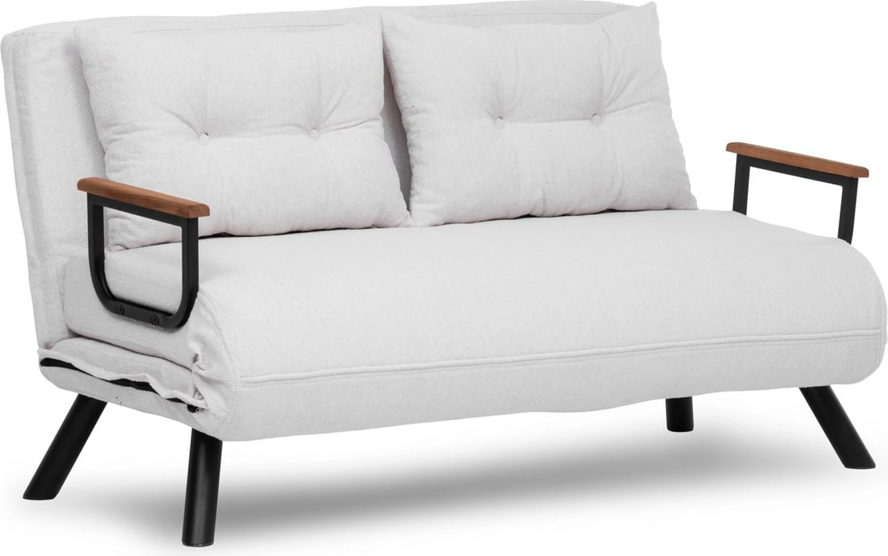 Divan-krevat dy ulës, Atelier del Sofa, Sando, teddy, i bardhë