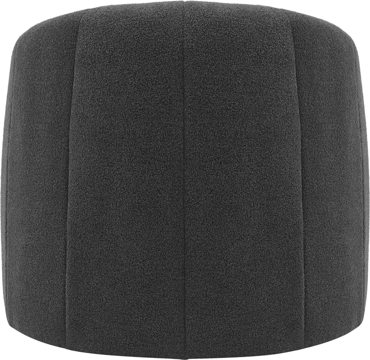 Fotel Fassy, pëlhurë bouclé, ngjyrë qymyr, 80x66x80cm