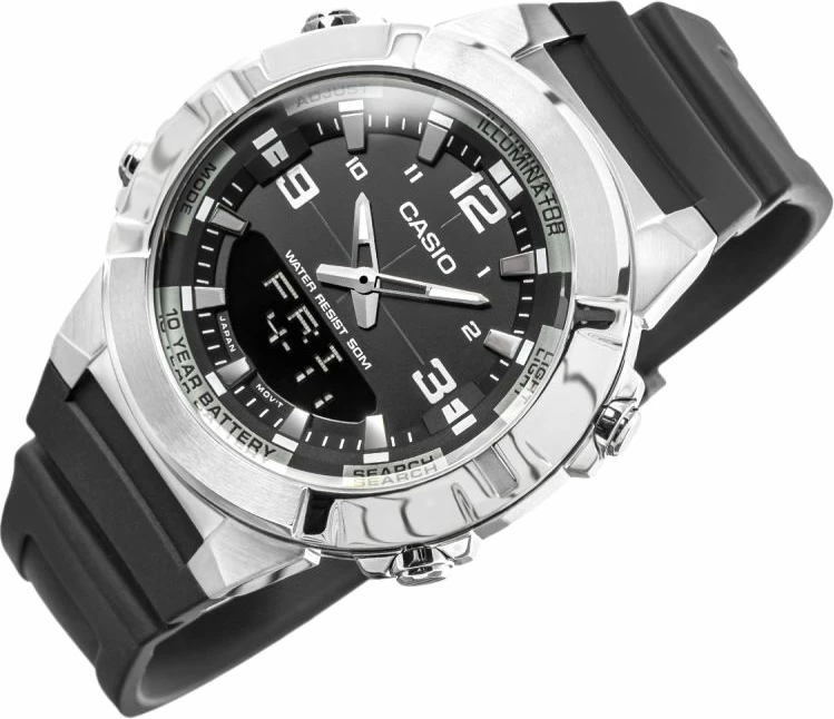 Orë dore për meshkuj CASIO, e zezë