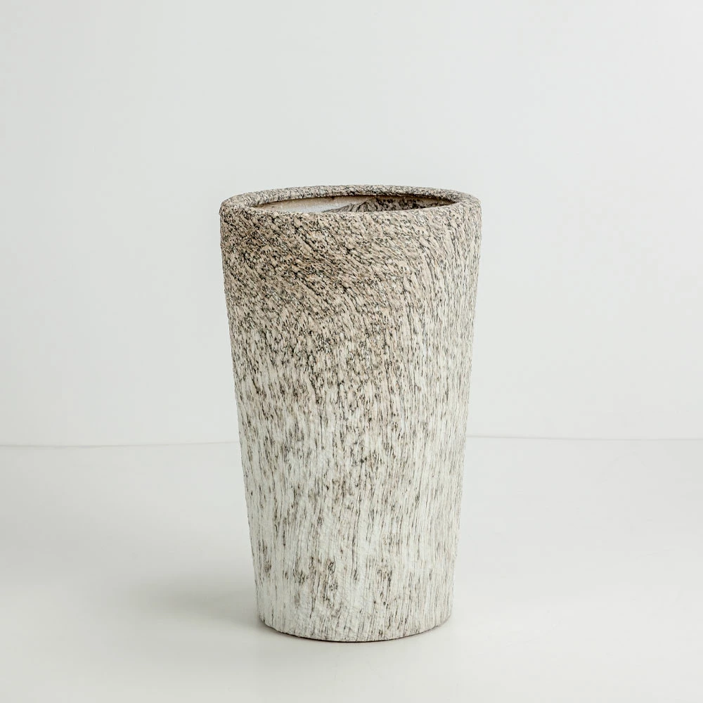 Set vazo KANCHE, 2 copë, qeramikë, bezhë-e zezë, 32x32x53cm