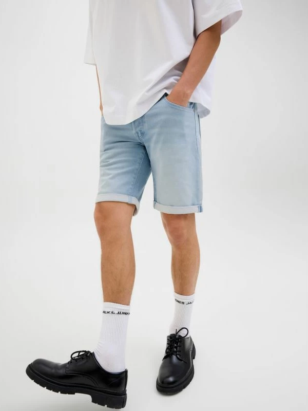 Shorce për meshkuj Jack&Jones JJIRICK JJICON IK SHORTS GE 118 SN 12269609, denim të kaltër [Madhësia: M]