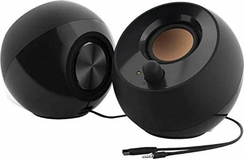 Altoparlantë kompjuteri Creative Pebble 51MF1680AA000, 2.0, 4.4W RMS, USB, 3.5 mm, të zeza (set 2 copë)
