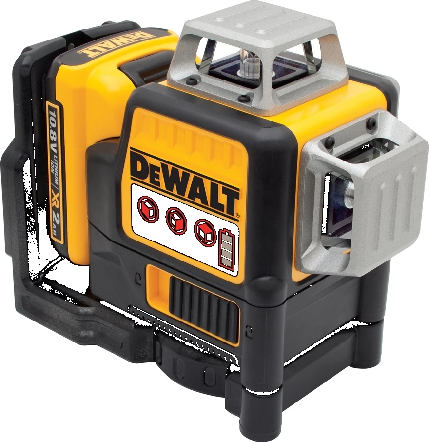Laser nivelues kryq Dewalt DCE089D1R 10.8V rreze e kuqe, 3 rreze/linja, bateri XR Li-Ion 2Ah + karikues, me valixhe