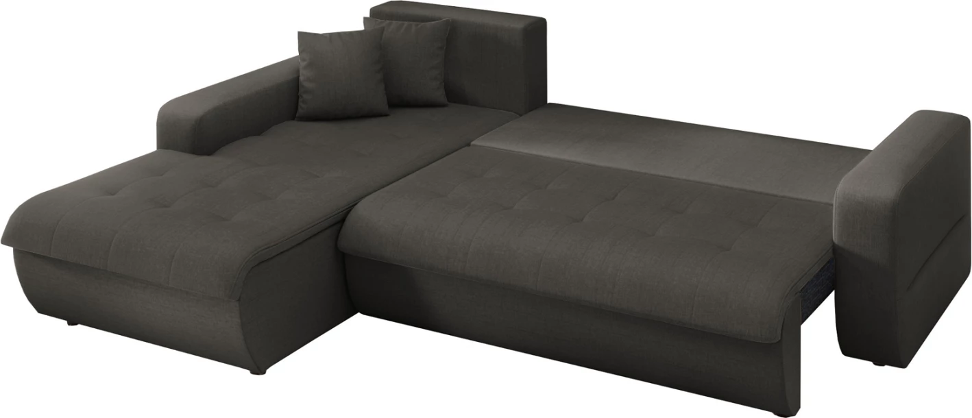 Kënd-sofë krevati majtas KANSO, material gri, FH3338.01L, 244x188x80cm