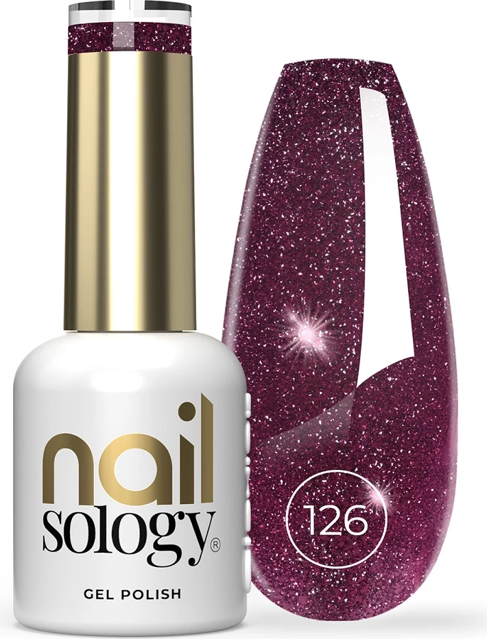 Llak për thonj Clavier Hybrid Glitter 126 Red Dress Moment për femra, 8ml