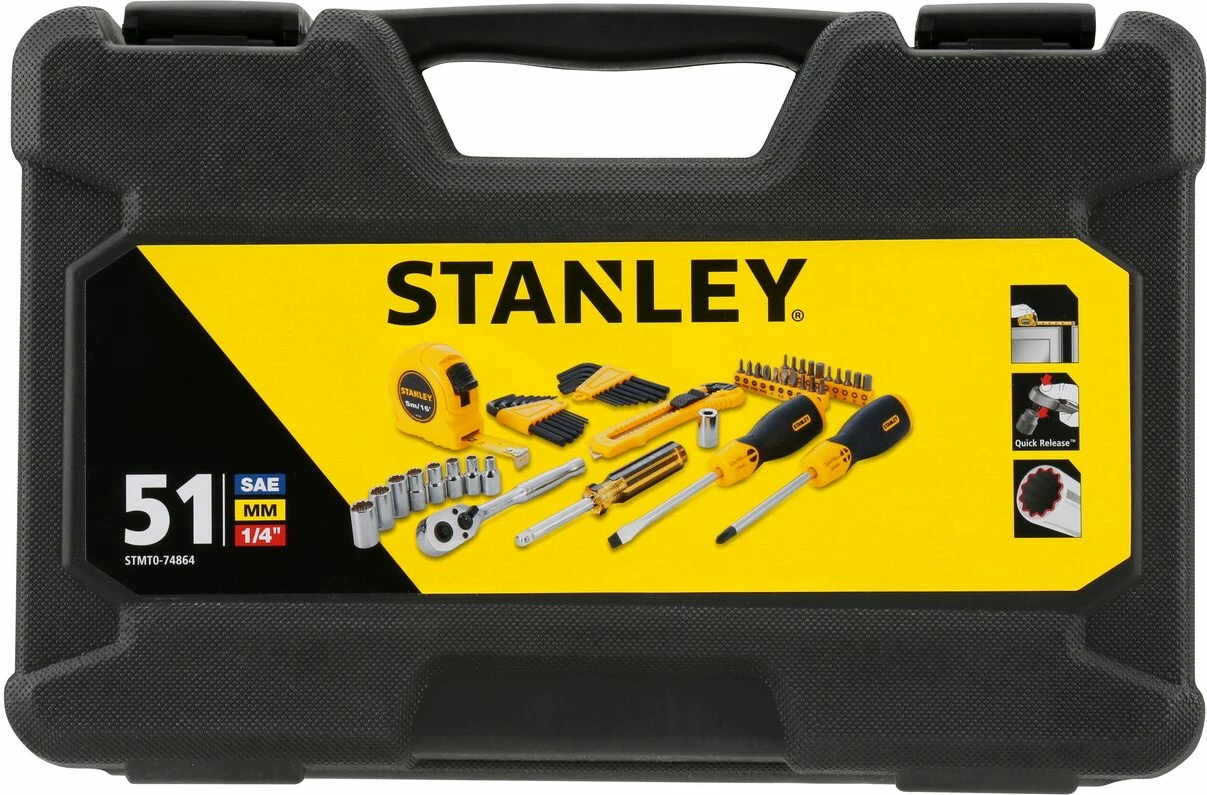 Set veglash dore Stanley STMT0-74864, 51 copë, kuti plastike