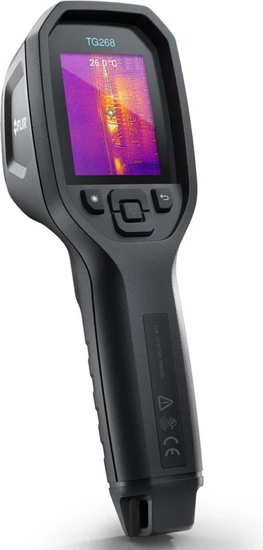 Termometër infra të kuq FLIR TG268 me ekran LCD, 8 GB, i zi
