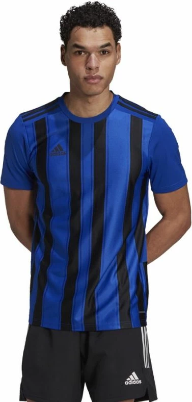 Fanellë futbolli për meshkuj adidas Striped 21 JSY M, e zezë dhe blu