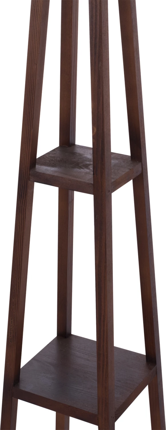 Llambë dyshemeje me këmbë druri, ngjyrë arre, kapak bezhë, 26x26x156 cm, FH7695.01