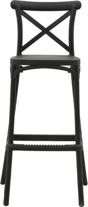 Karrige për bar Crossie pp e zezë 44x44x113cm