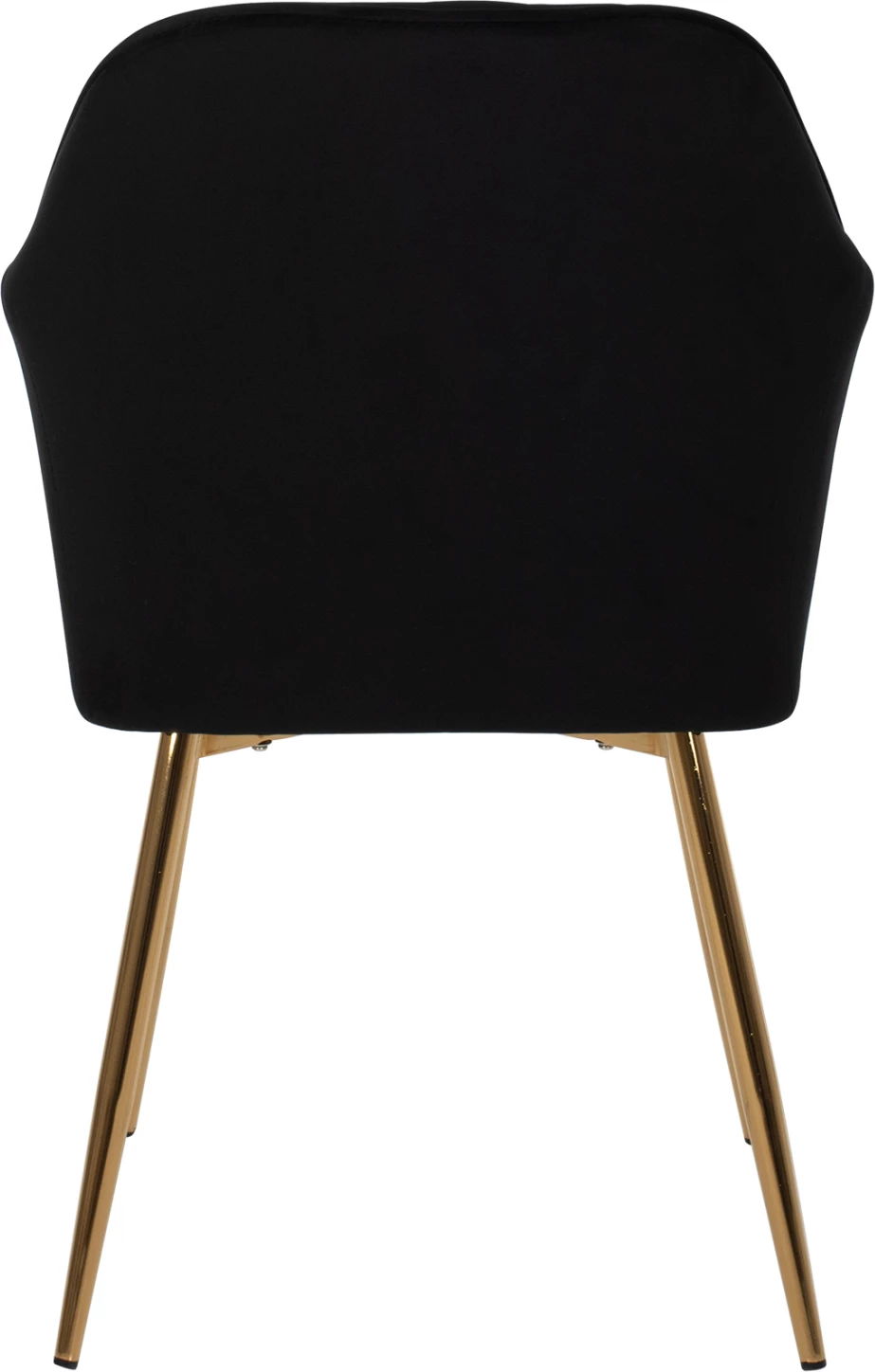 Karrige SAWYER FH8523.04 kadife e zezë dhe këmbë të arta 55Χ60Χ83Hcm, set prej 2 copash