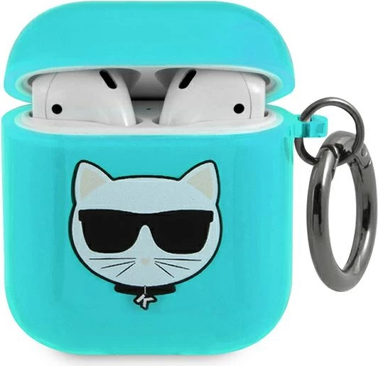 Mbështjellës Karl Lagerfeld Choupette Head për AirPods 1/2, Kaltër