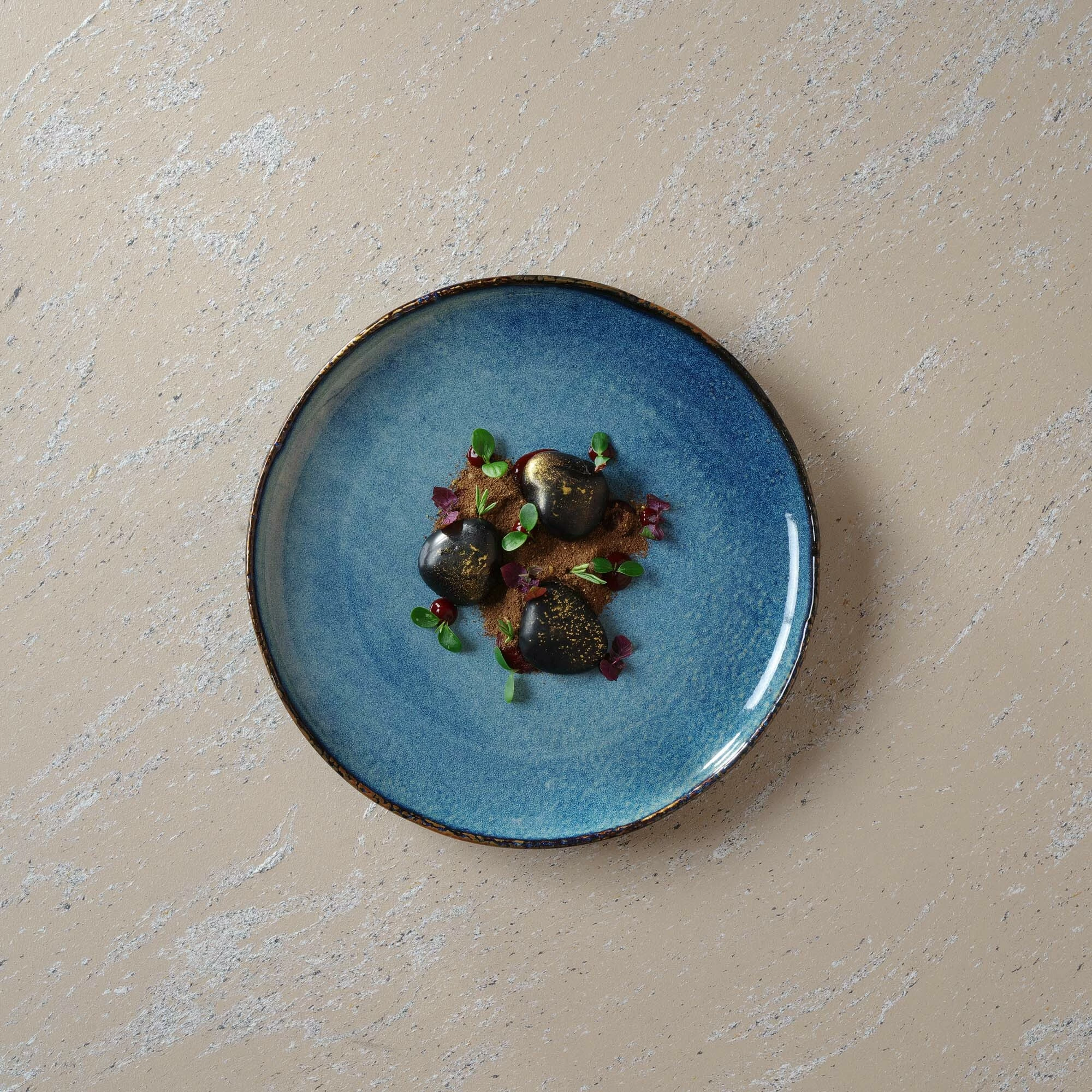 Pjatë drejtkëndore Fine Dine Eminence 260x115 mm, blu, set 3 copë