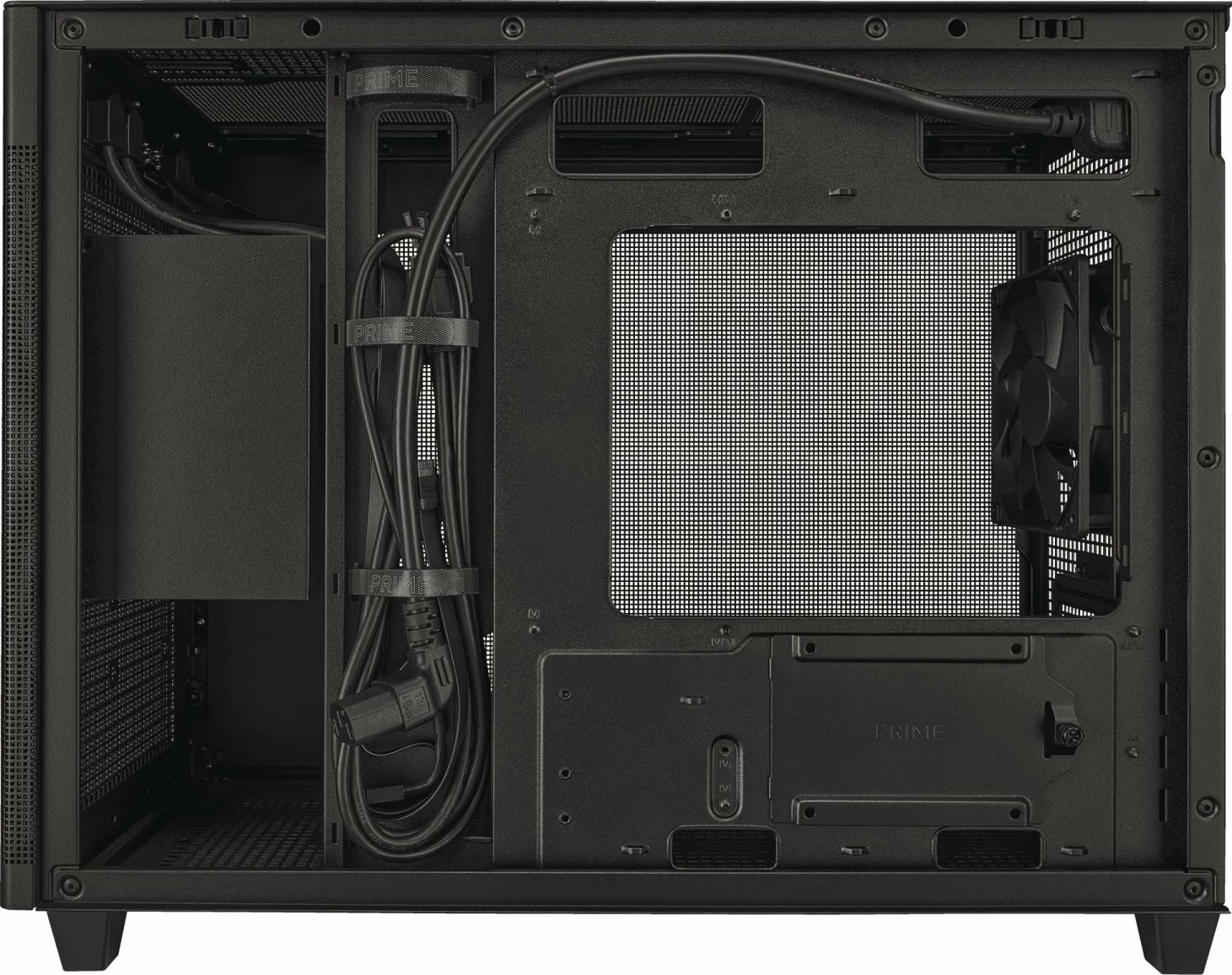 Kasë Asus Prime AP201 (90DC00G0-B39000) Micro-ATX/Mini-ITX Mini Tower, USB Type-C, pa furnizues rryme, e zezë