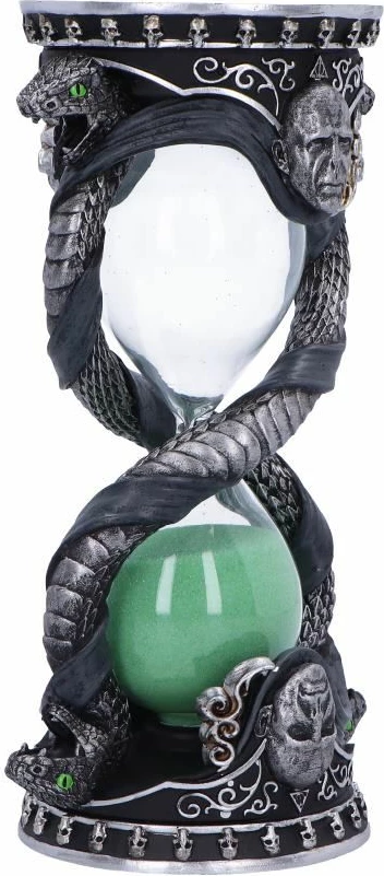 Orë rëre NEMESIS NOW Harry Potter Lord Voldemort 18 cm, rrëshirë & xham, e pikturuar me dorë, zezë/gjelbër, në kuti dhuratë