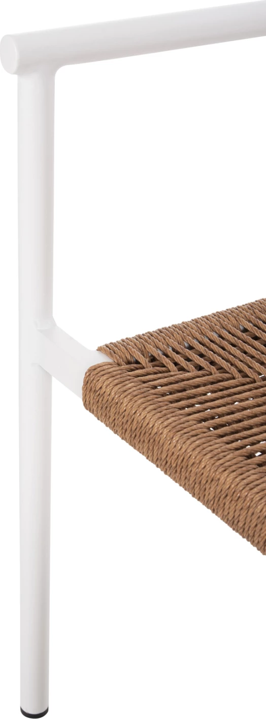 Karrige alumini STER FH5786.11 e bardhë me ratan sintetik në bezhë 55,5x53x78Hcm