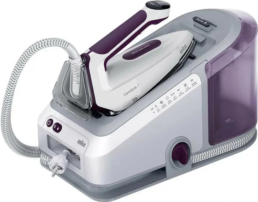 Hekur me stacion avulli, Braun, CareStyle 7 Pro IS7266VI, 2700W 7.5 bar 2L, vjollcë