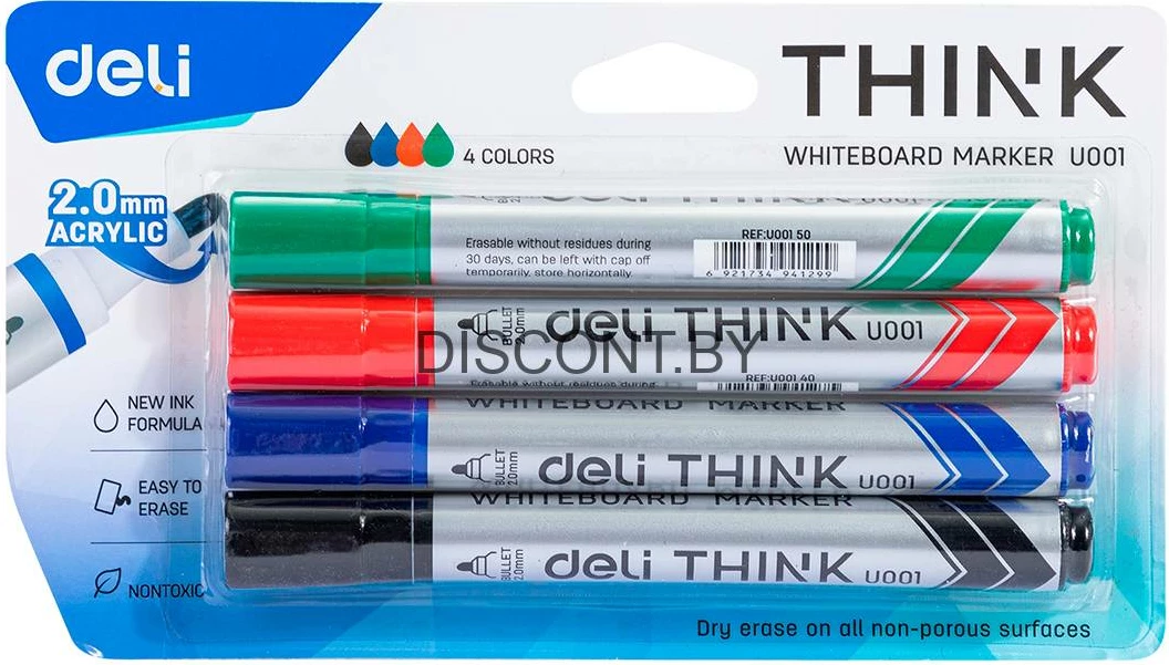 DELI MARKER WHITEBOARD SET 1/4 U00101 1/24