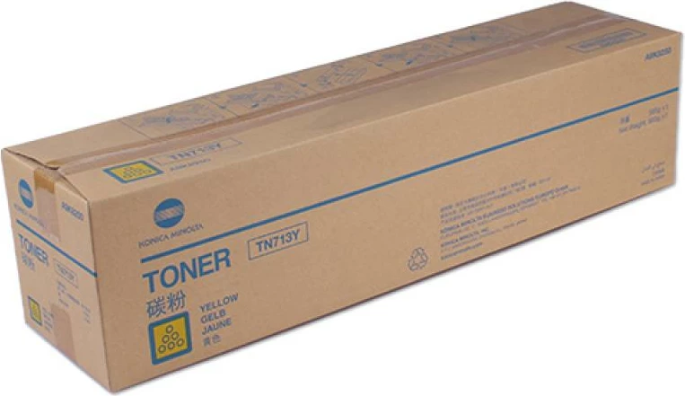 Toner Konica Minolta TN-713 (A9K8250), rendiment deri në 24.000 faqe, origjinal, e verdhë