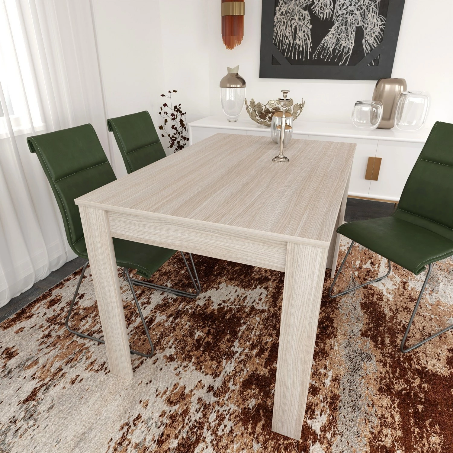 Tavolinë ngrënieje, ngjyrë lisi, Hanah Home, 120cm