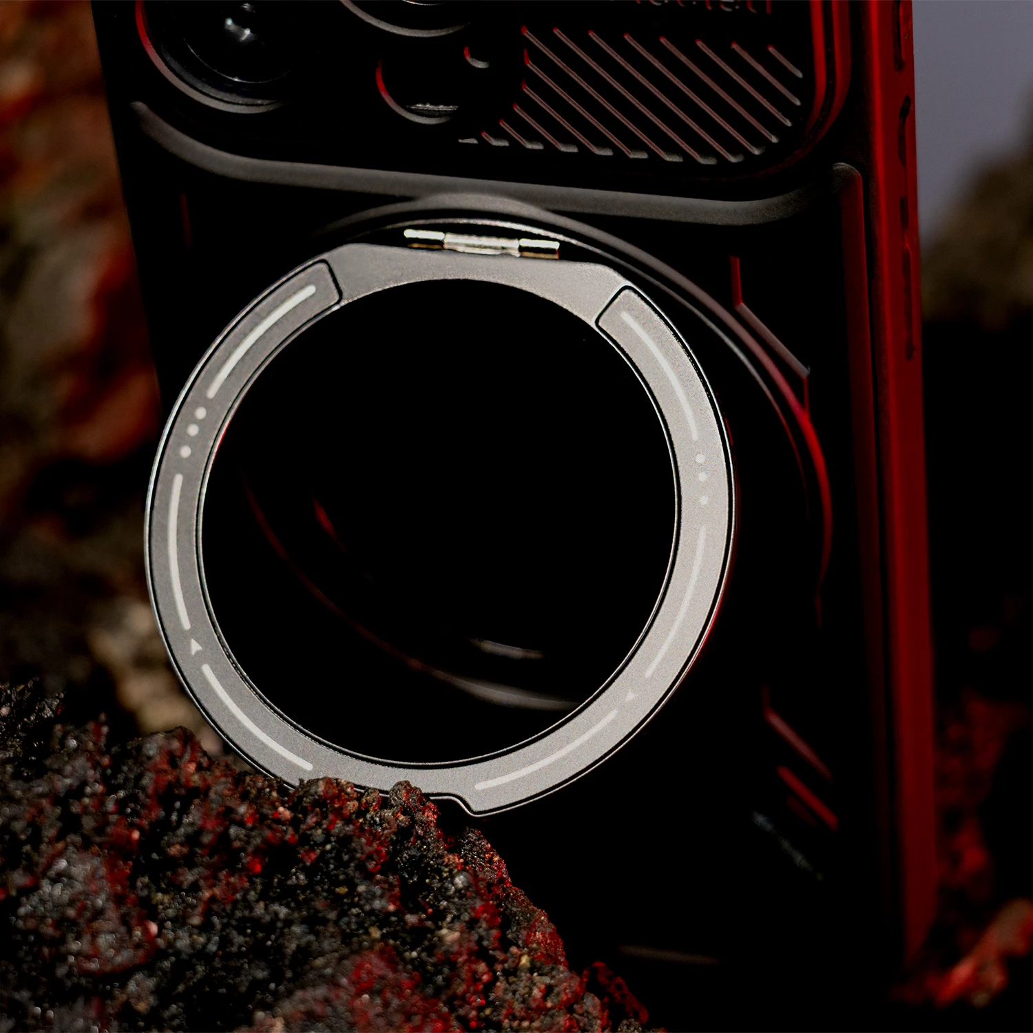 Mbështjellës ONASI 24312 Silicone Armor Ring MagSafe për iPhone 17 Pro Max, i zi