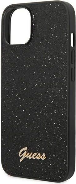 Mbështjellës Guess GUHCP14MHGGSHK për iPhone 14 Plus 6.7", i fortë, Glitter Script, i zi