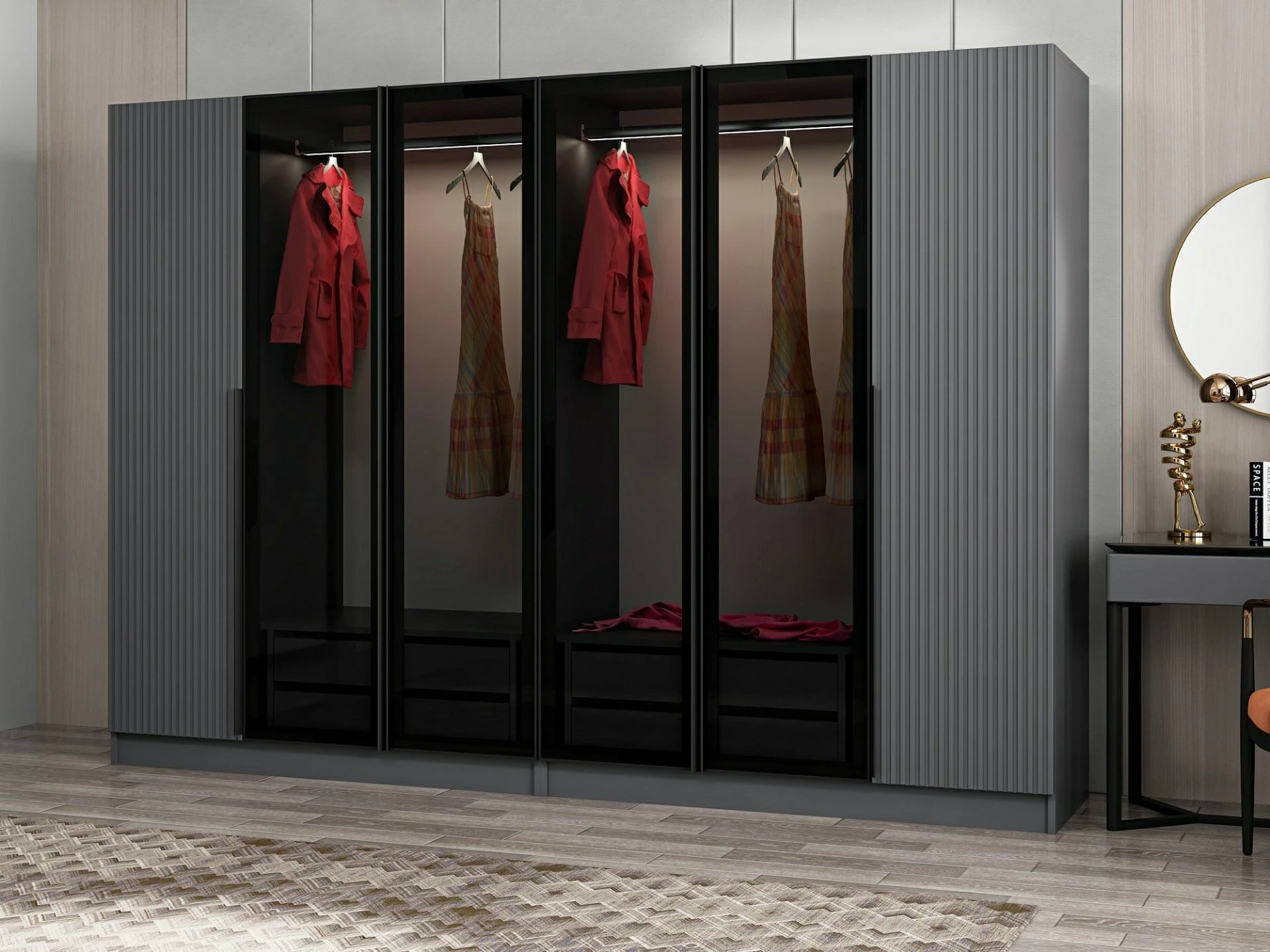 Dollap garderobe Fume, Skye Decor, Kale Plus - 7805