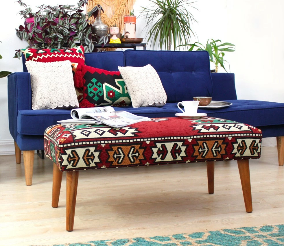 Pouf Atelier del Sofa, Vezir v2, shumëngjyrësh, 91x42x46cm