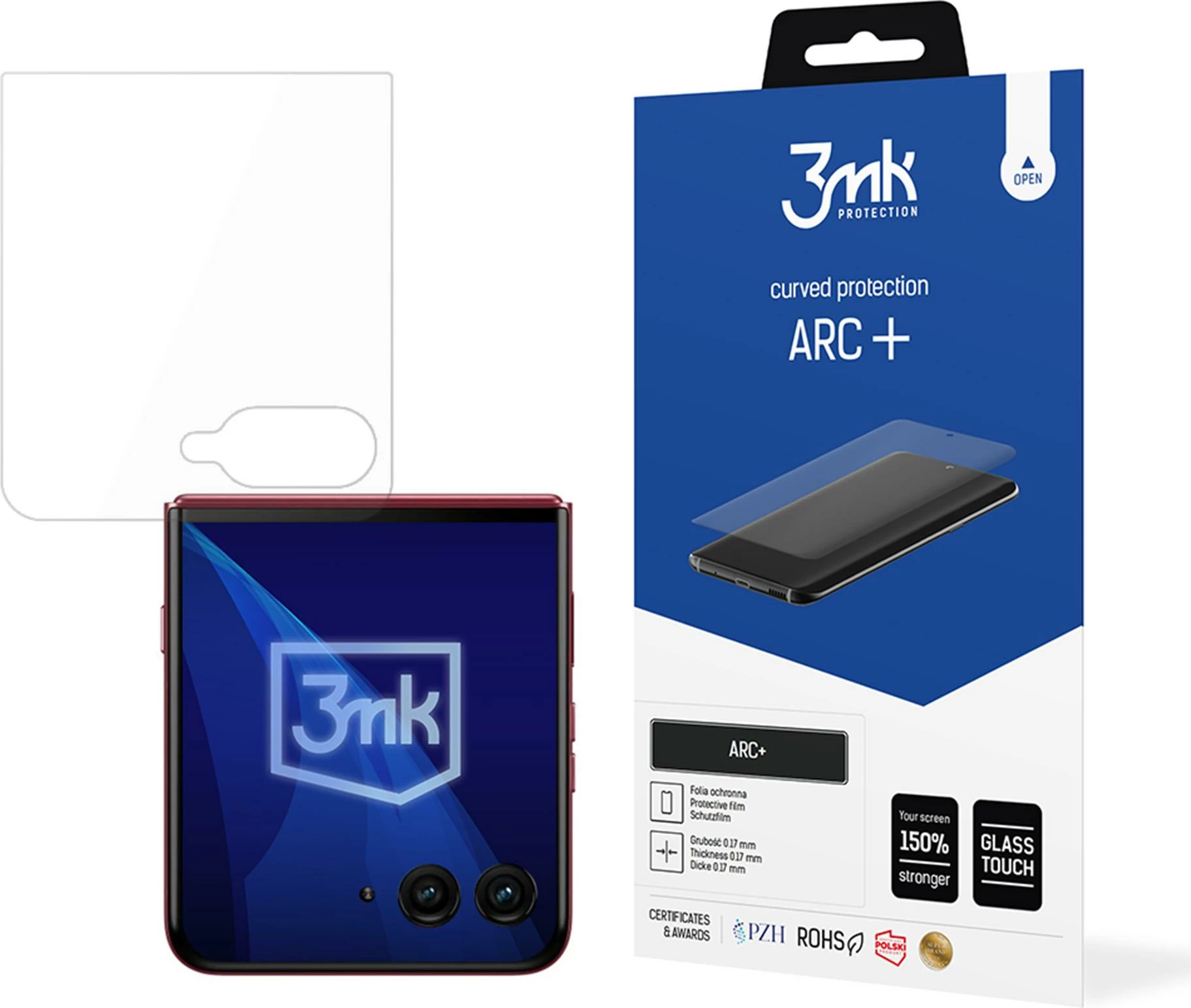 Film mbrojtës për ekran, 3mk Protection ARC+, për Motorola Razr 60 Ultra, Transparent