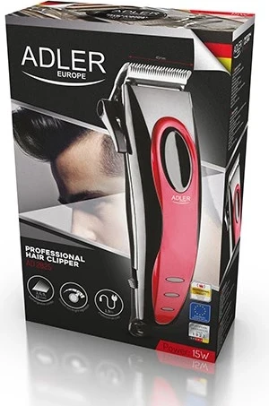 Makinë për prerjen e flokëve Adler AD 2825, e Zezë dhe e Kuqe