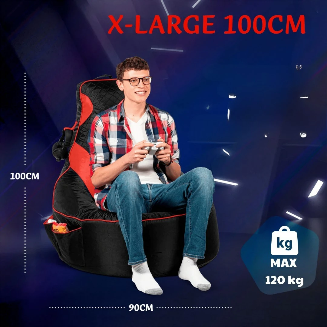 Qese ulëse për kopsht, Gamer, e kuqe dhe e zezë