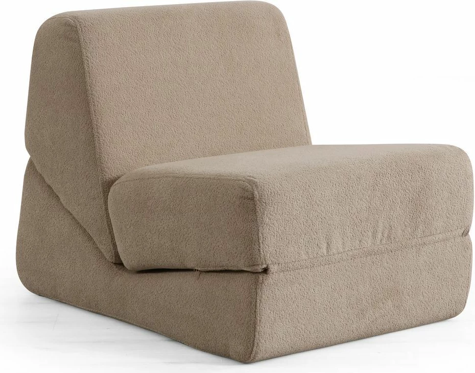 Krevat-karrige një vendës, ngjyrë krem e errët, Atelier del Sofa, Origami Convertable