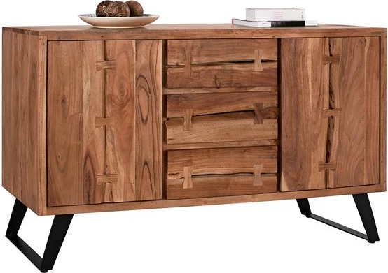 Bufe FH8176 Fansi prej druri akacie natyral 150x45x86cm