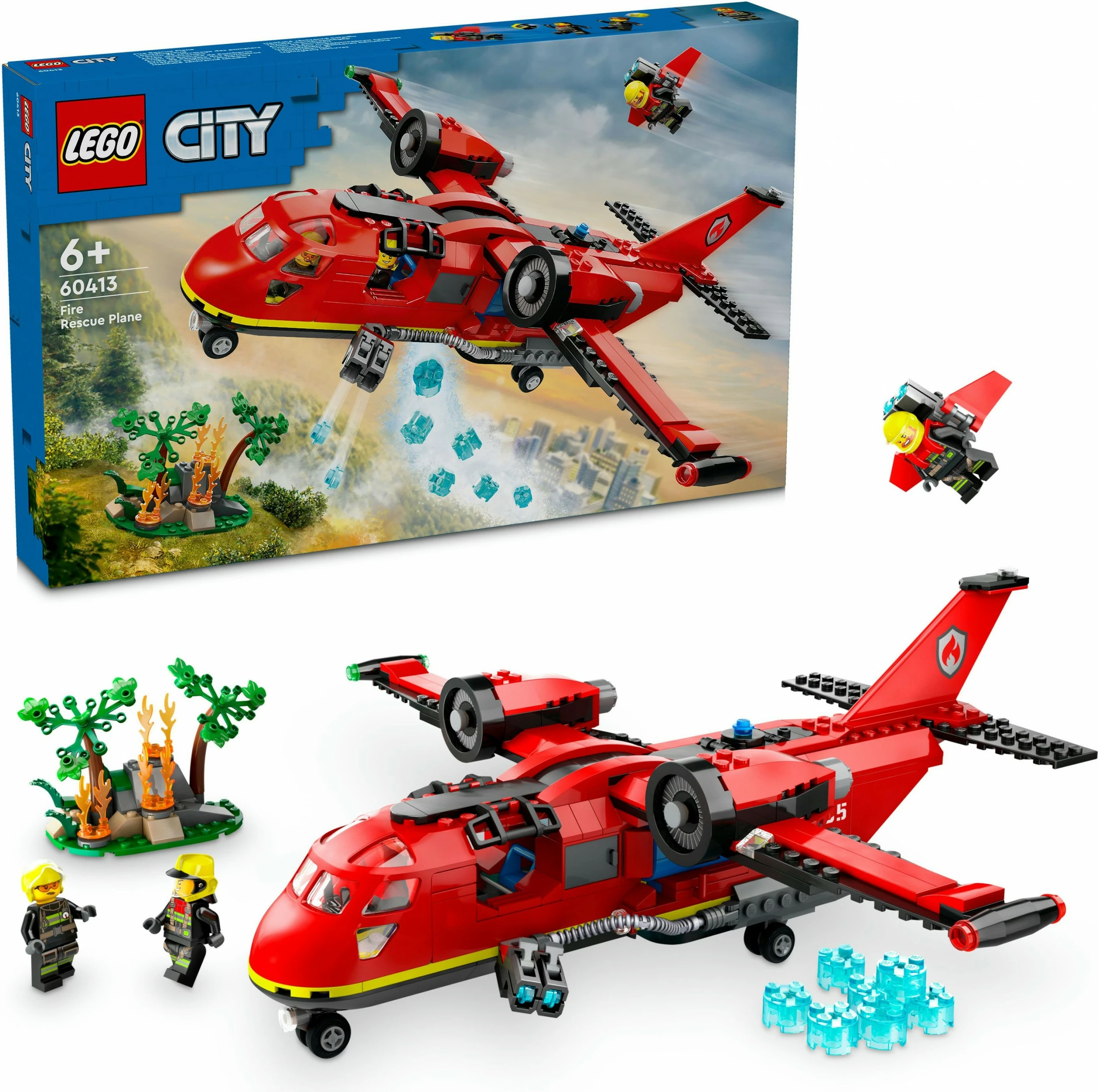 Set ndërtimi LEGO Fire Rescue Plane 60413, 478 pjesë, shumëngjyrësh