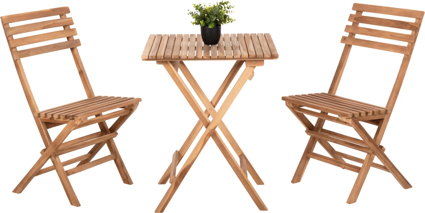 Set kopshti tavolinë & karrige KENDYR FH9907, 3 pjesë, dru tik