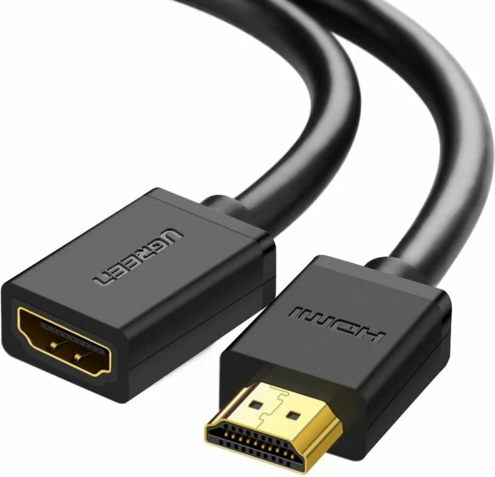 Kabllo HDMI zgjatëse UGREEN 10146 HDMI 1.4 5m 4K/60Hz me konektorë të veshur me ar, e zezë