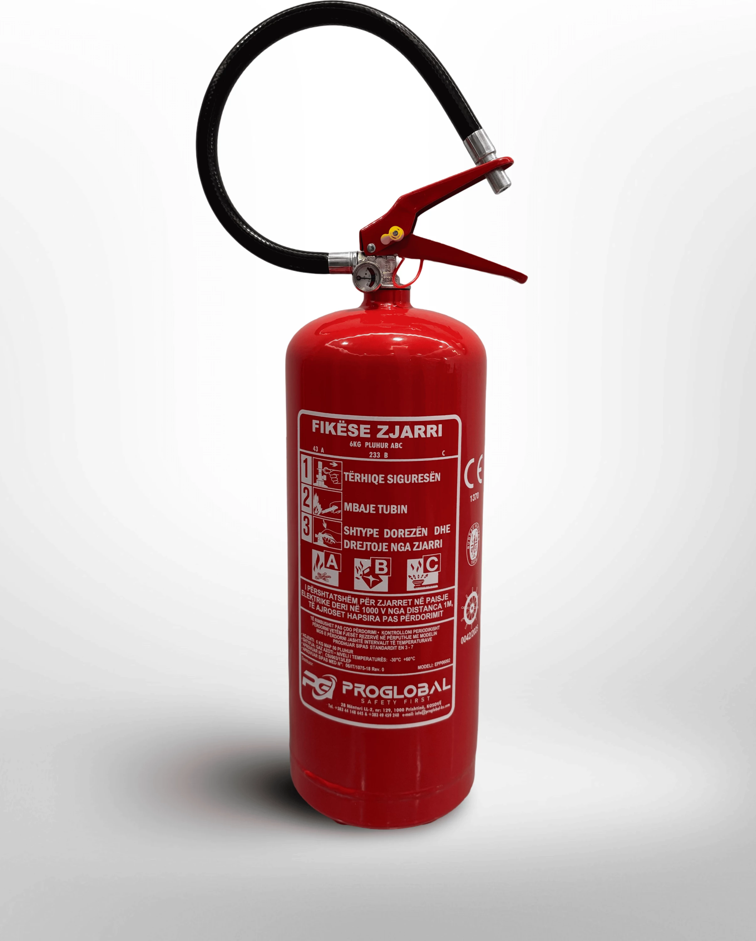 Aparat zjarrfikes me pluhur ABC, 6kg