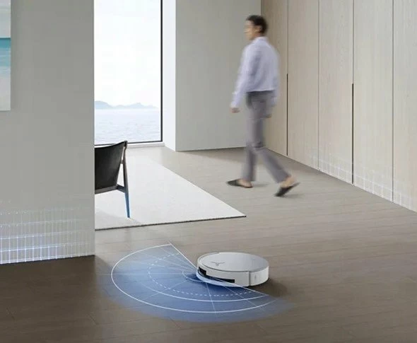 Fshesë robotike Ecovacs Deebot X8 Omni, 18000 Pa, OZMO Roller, stacion OMNI, e bardhë