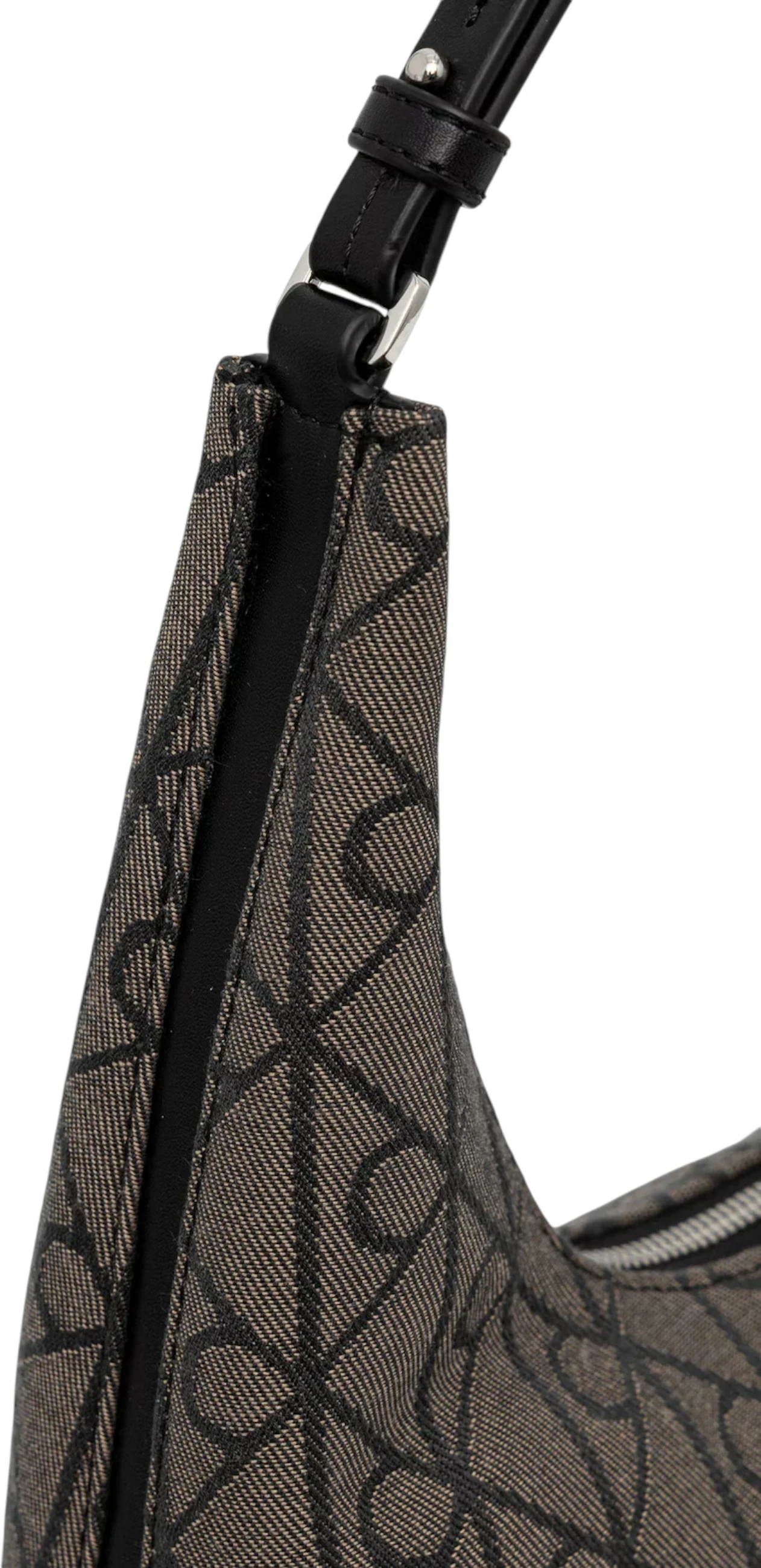 Çantë shpatulle për femra Calvin Klein LV04F3635G, e zezë-bezhë