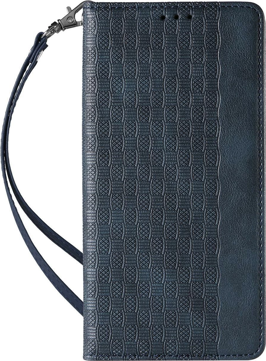 Mbështjellës Hurtel Magnet Strap për iPhone 13 Pro Max, me portofol dhe rrip dore, Kaltër