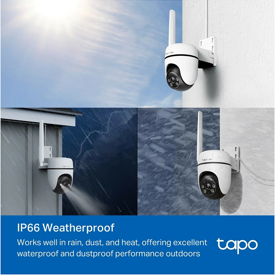 Kamerë sigurie IP outdoor TP-Link Tapo C501GW, 4G LTE Pan/Tilt 360°, IP66, MicroSD deri 512GB, e bardhë