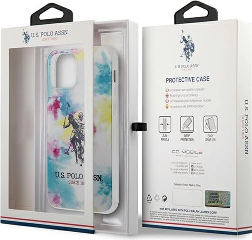 Mbështjellës U.S. Polo Assn. USHCP12MPCUSML për iPhone 12/12 Pro 6.1", Tie & Dye, shumëngjyrësh