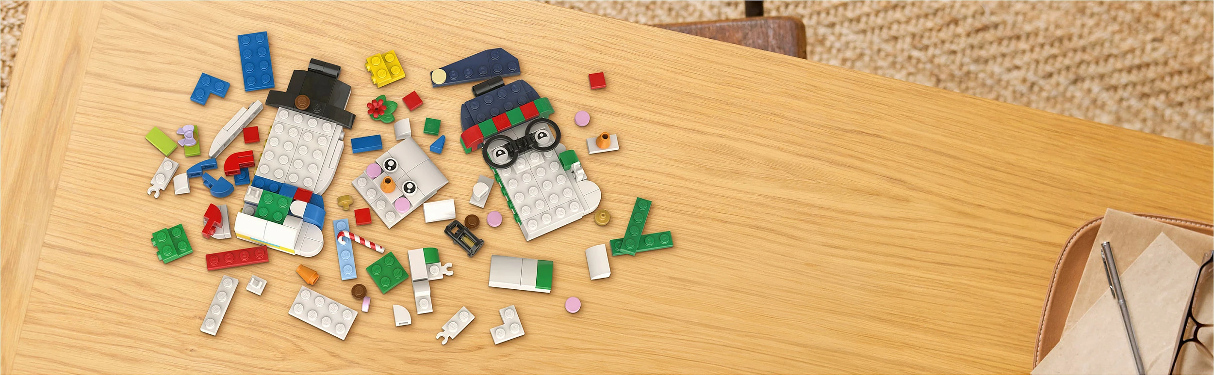 Set LEGO 40812 Snowman Ornaments, 168 copë, shumëngjyrësh