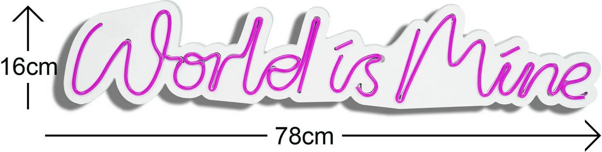 Dekor dritash LED plastike, World is Mine, rozë