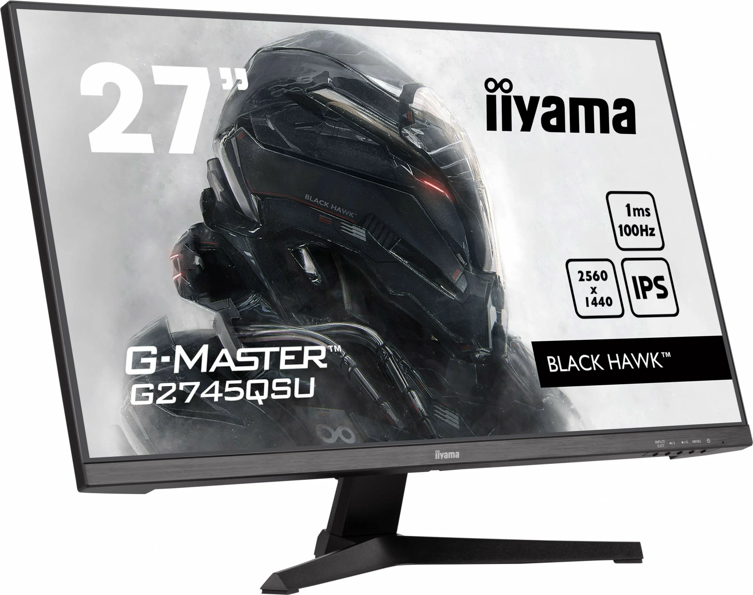 Monitor iiyama G-MASTER G2745QSU-B2, 27 inç, 2560x1440, IPS, 1ms, 100Hz, e zezë