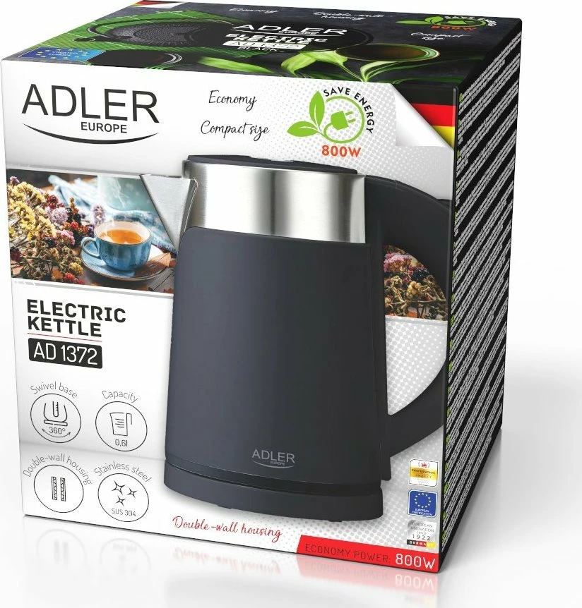 Çajnik elektrik Adler AD 1372 0.6 L 800 W metal, i zi