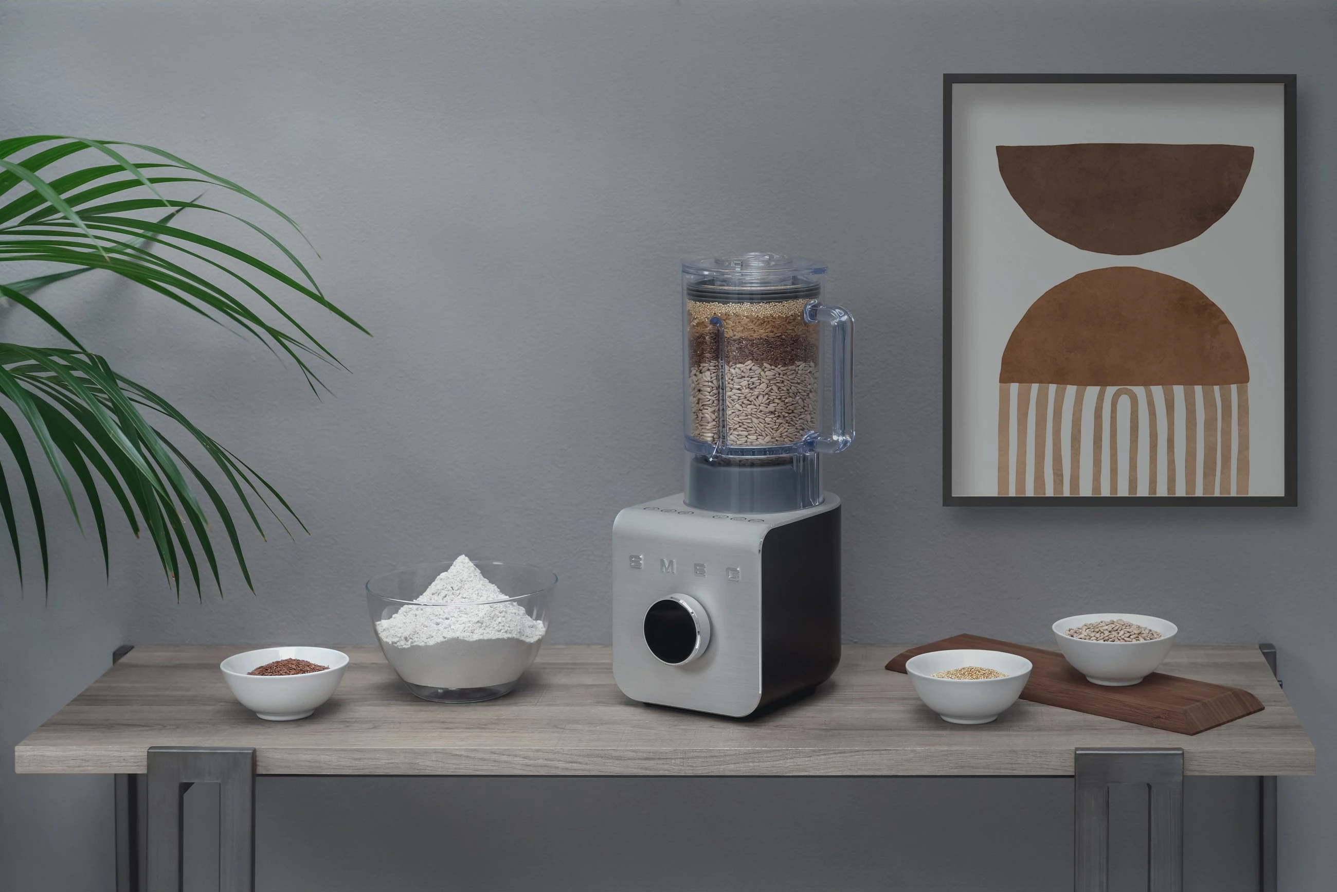 Blender tavoline SMEG BLC01BLMEU, 1400W, 9 shpejtësi, inox/zezë